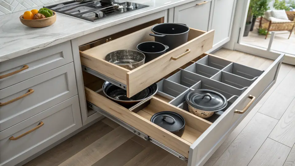 Illustration of a kitchen remodeling project