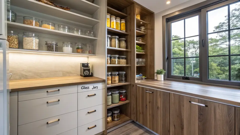 Illustration of a kitchen remodeling project