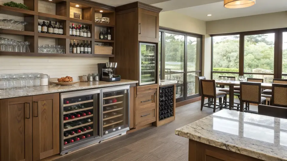 Illustration of a kitchen remodeling project