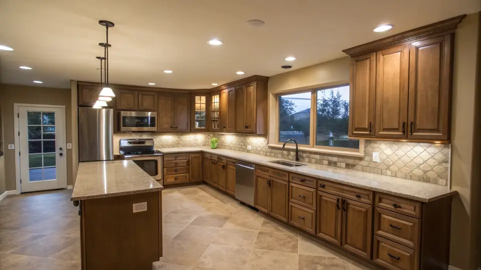 Illustration of a kitchen remodeling project
