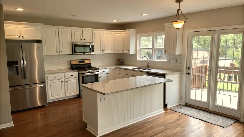 Illustration of a kitchen remodeling project