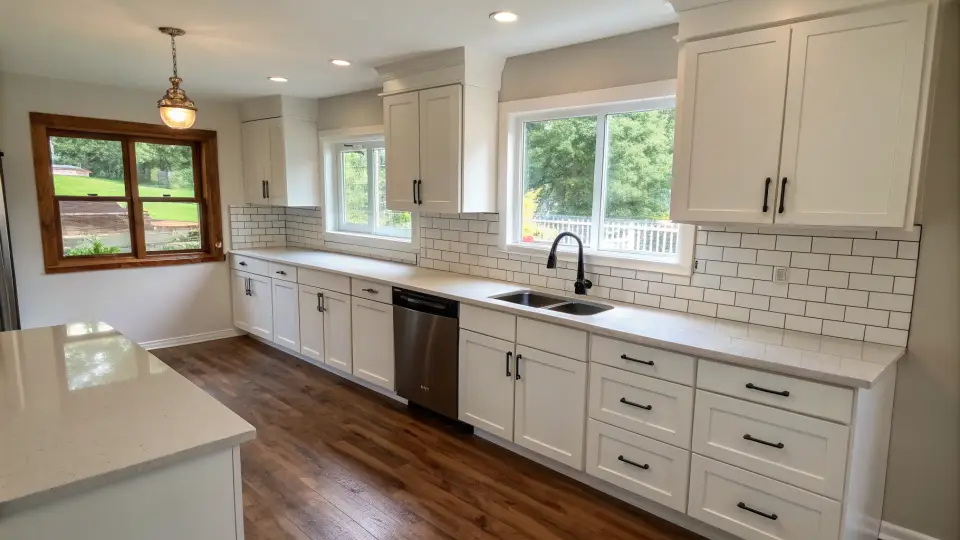 Illustration of a kitchen remodeling project