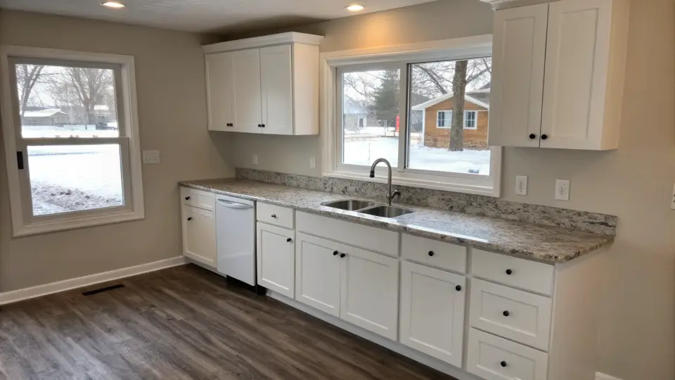 Illustration of a kitchen remodeling project