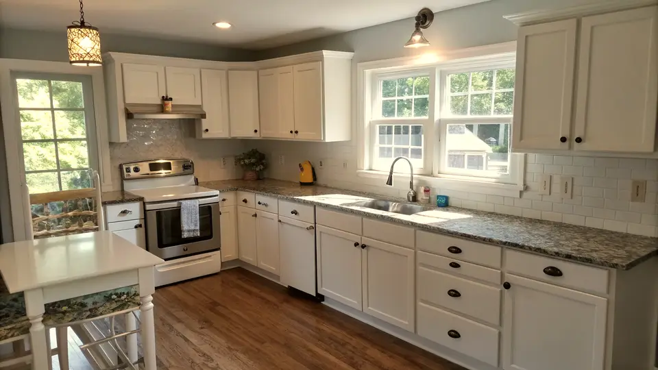 Illustration of a kitchen remodeling project