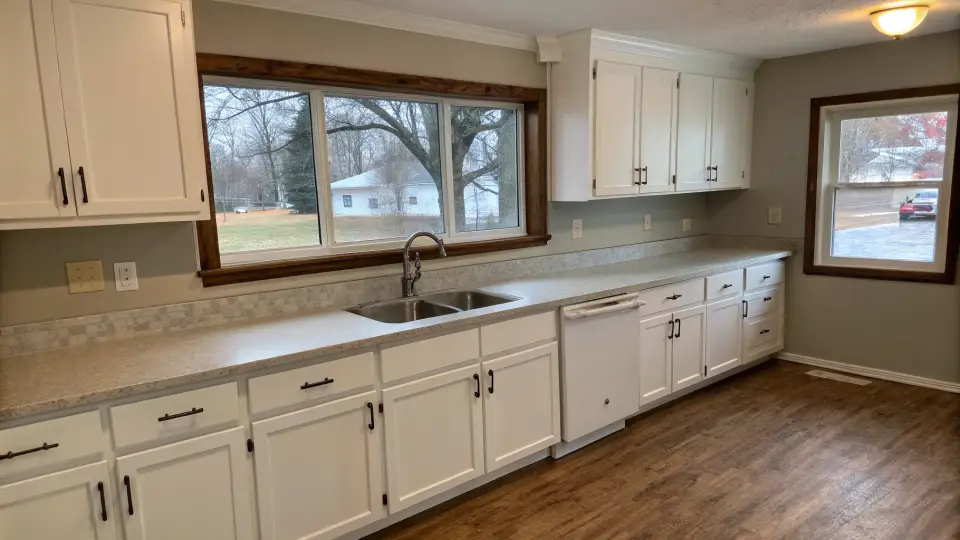 Illustration of a kitchen remodeling project