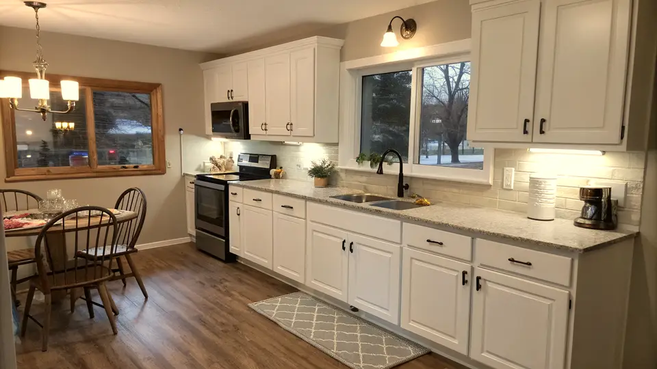 Illustration of a kitchen remodeling project