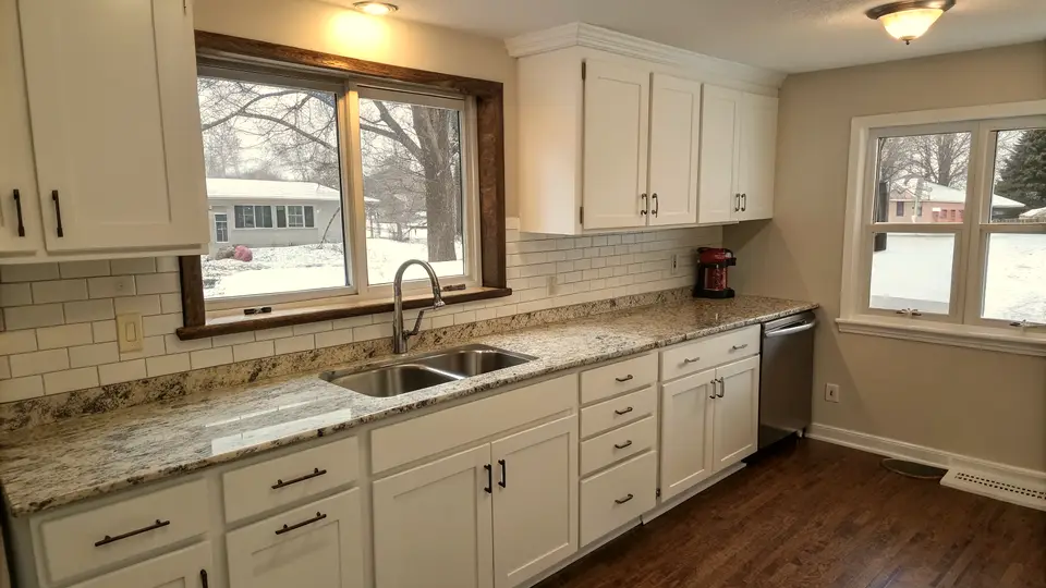 Illustration of a kitchen remodeling project