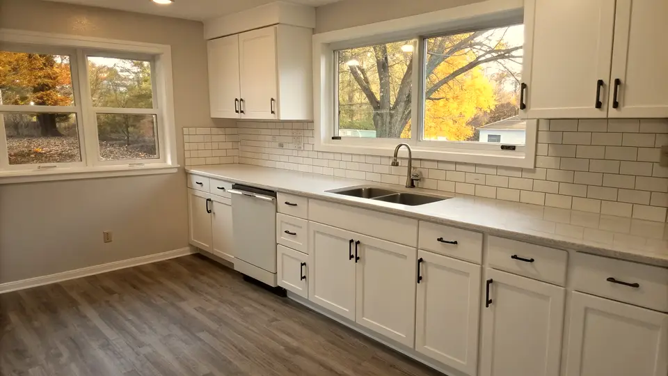 Illustration of a kitchen remodeling project