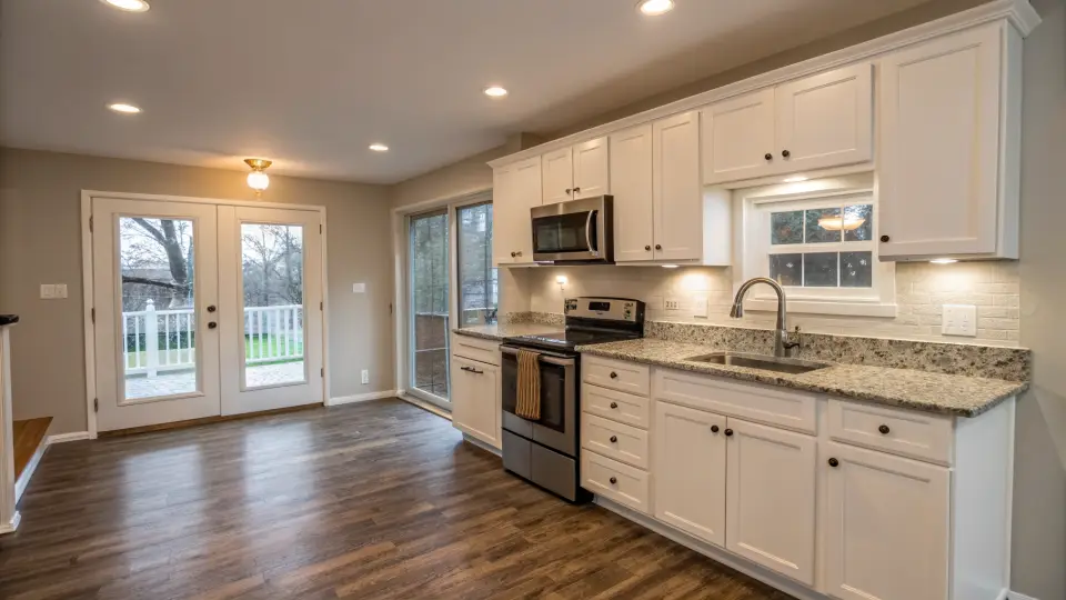 Illustration of a kitchen remodeling project