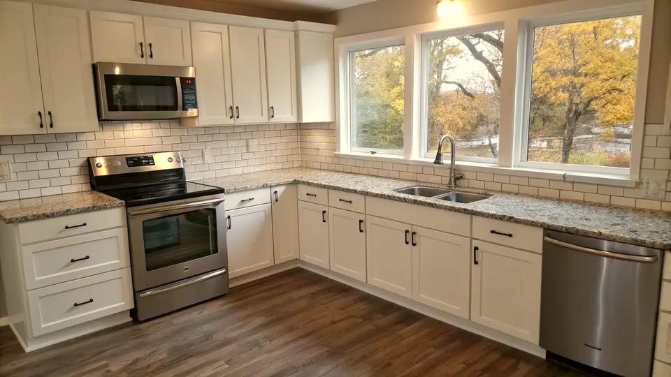 Illustration of a kitchen remodeling project