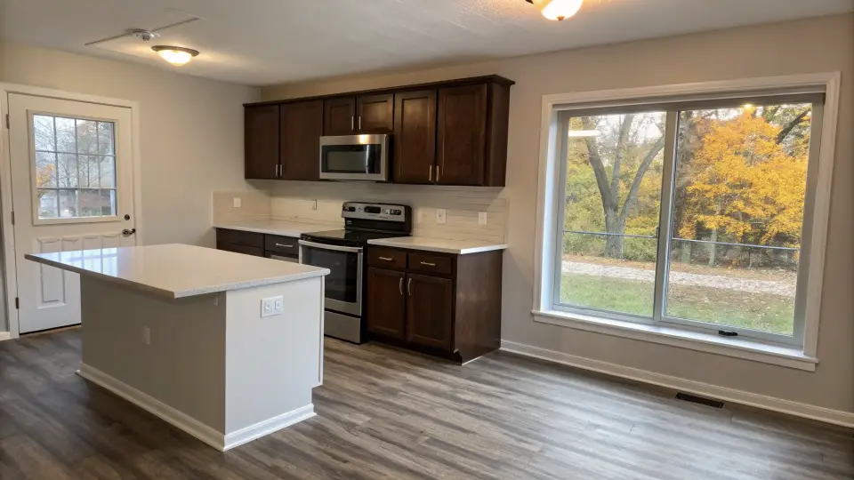 Illustration of a kitchen remodeling project