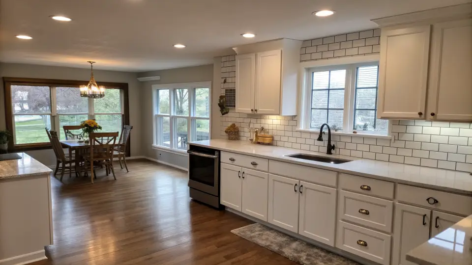 Illustration of a kitchen remodeling project