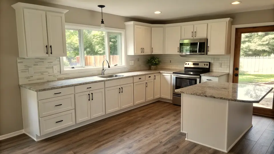 Illustration of a kitchen remodeling project