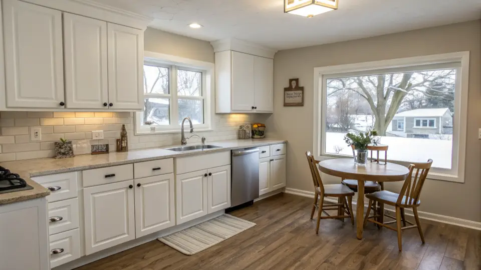 Illustration of a kitchen remodeling project