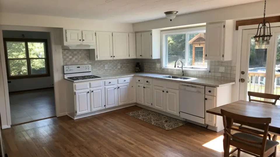 Illustration of a kitchen remodeling project
