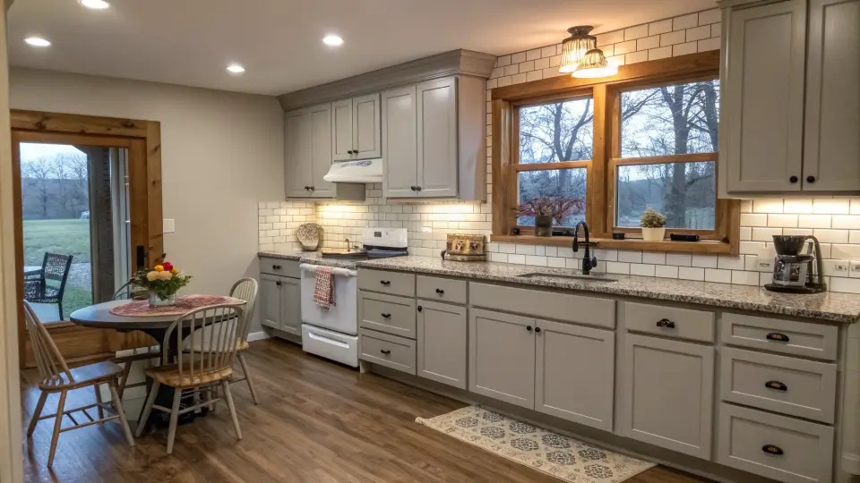 Illustration of a kitchen remodeling project