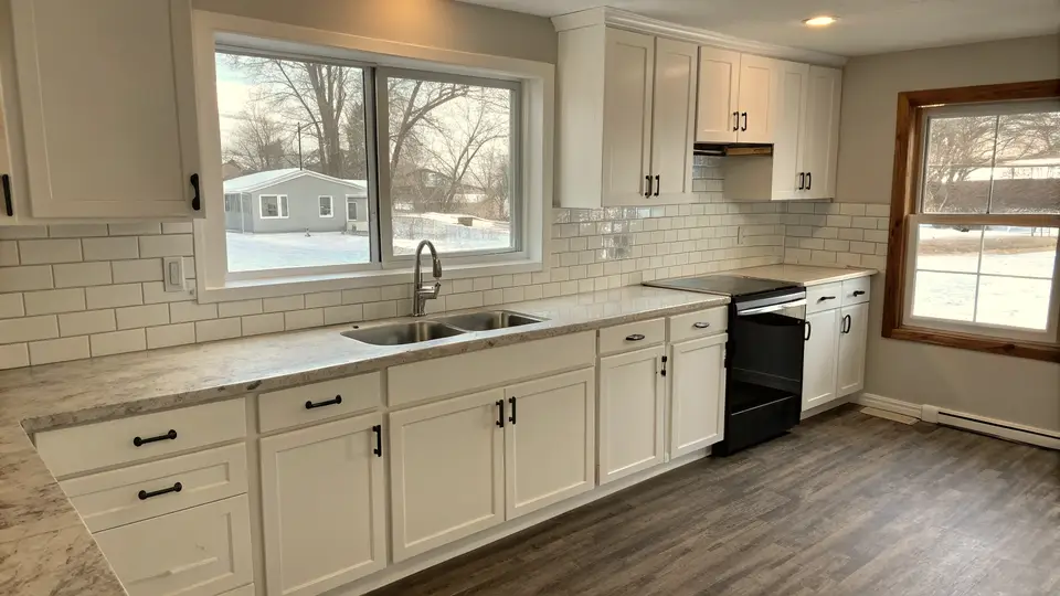 Illustration of a kitchen remodeling project