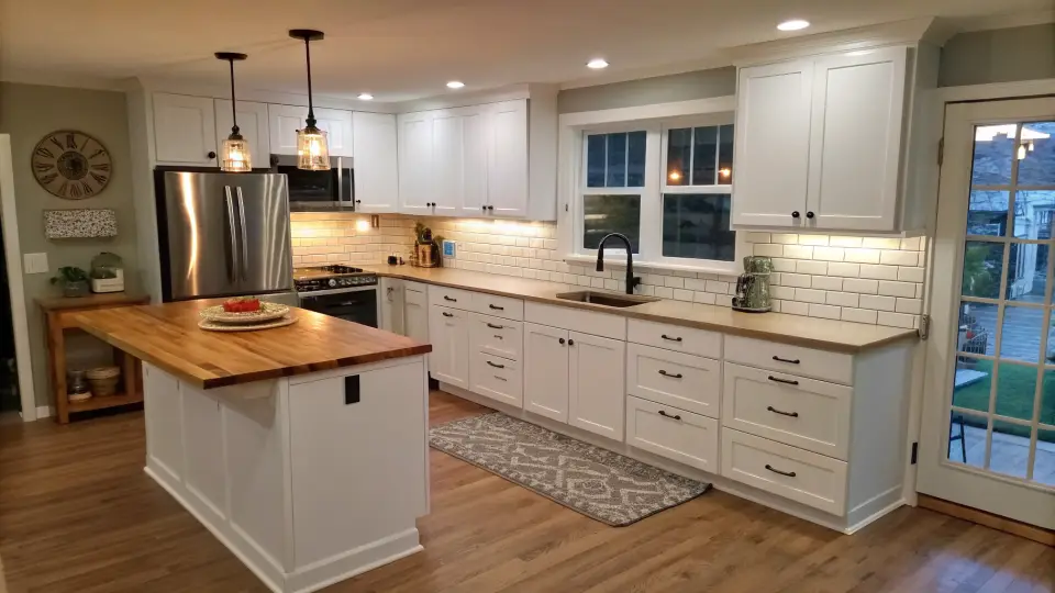 Illustration of a kitchen remodeling project