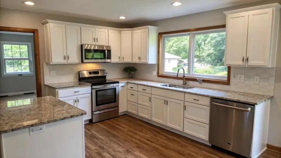 Illustration of a kitchen remodeling project