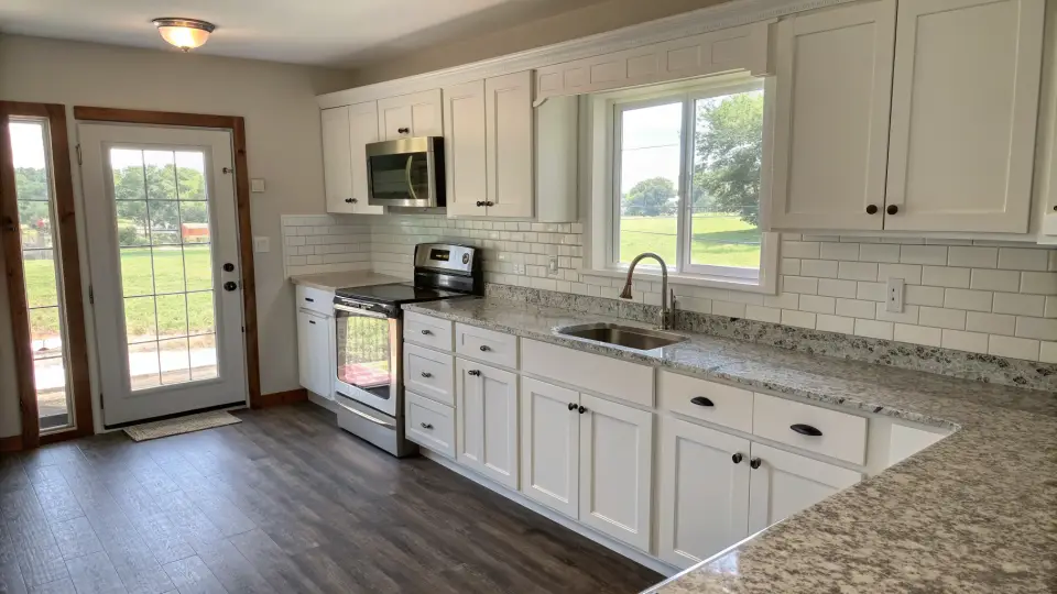 Illustration of a kitchen remodeling project
