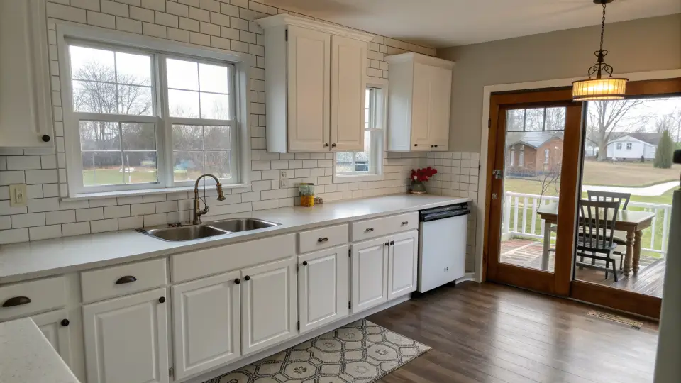 Illustration of a kitchen remodeling project