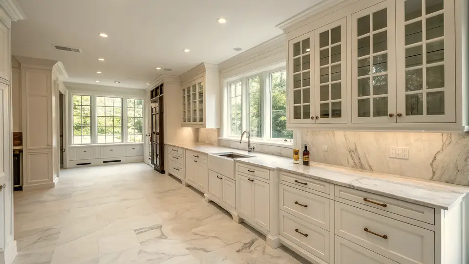 Illustration of a kitchen remodeling project
