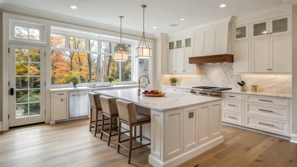 Illustration of a kitchen remodeling project