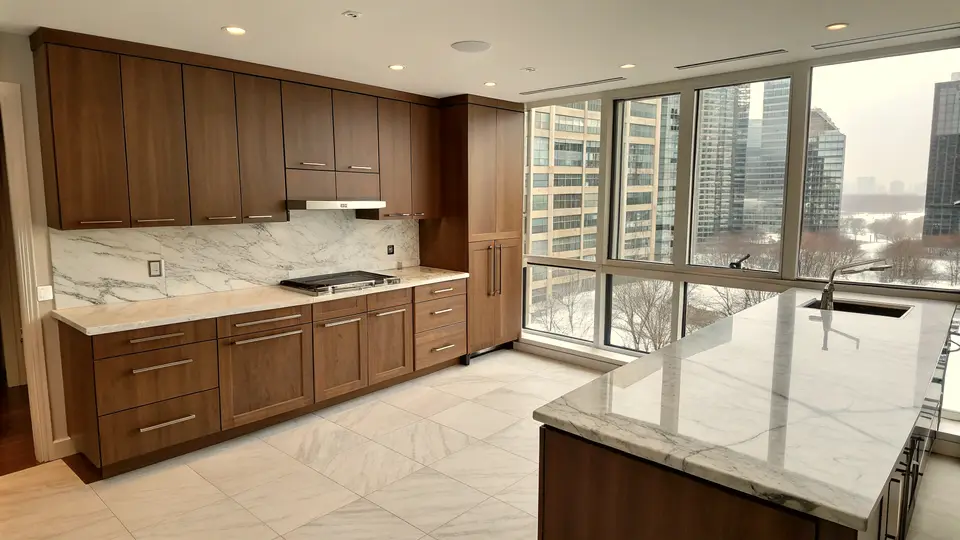 Illustration of a kitchen remodeling project