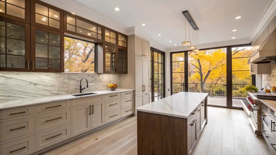 Illustration of a kitchen remodeling project