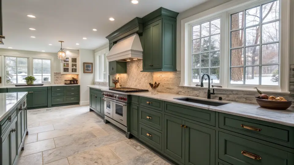 Illustration of a kitchen remodeling project