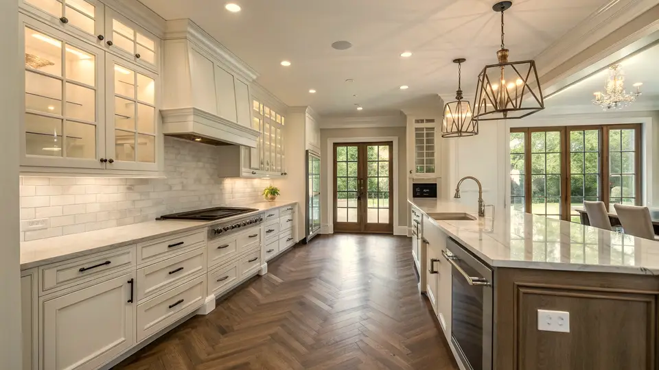 Illustration of a kitchen remodeling project