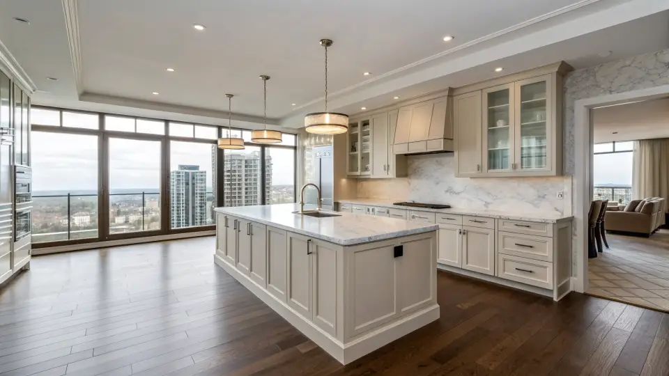 Illustration of a kitchen remodeling project