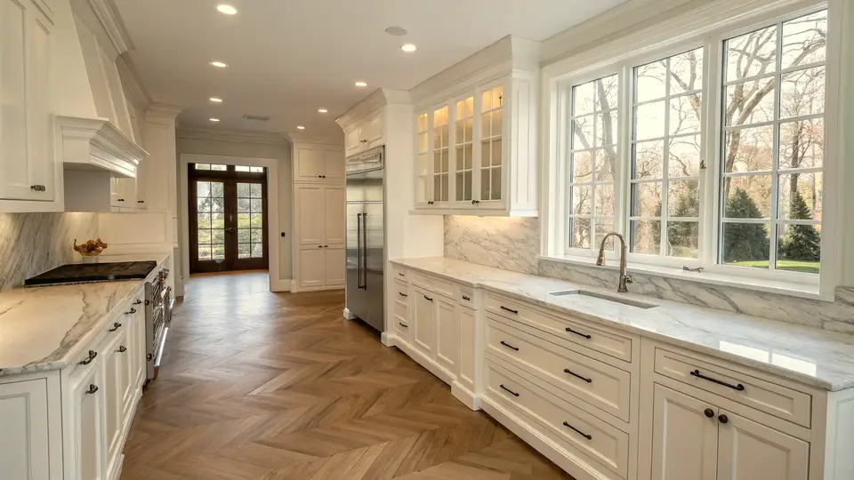 Illustration of a kitchen remodeling project