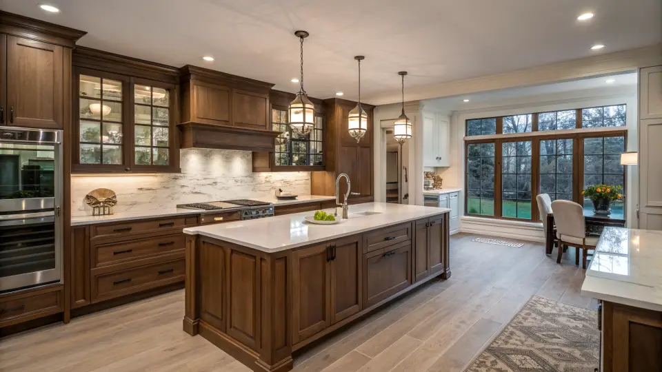 Illustration of a kitchen remodeling project