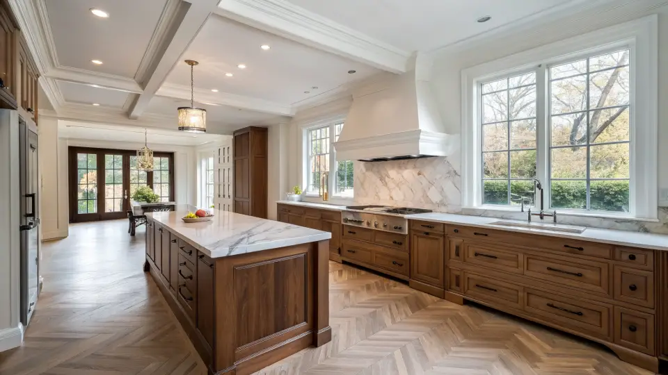 Illustration of a kitchen remodeling project