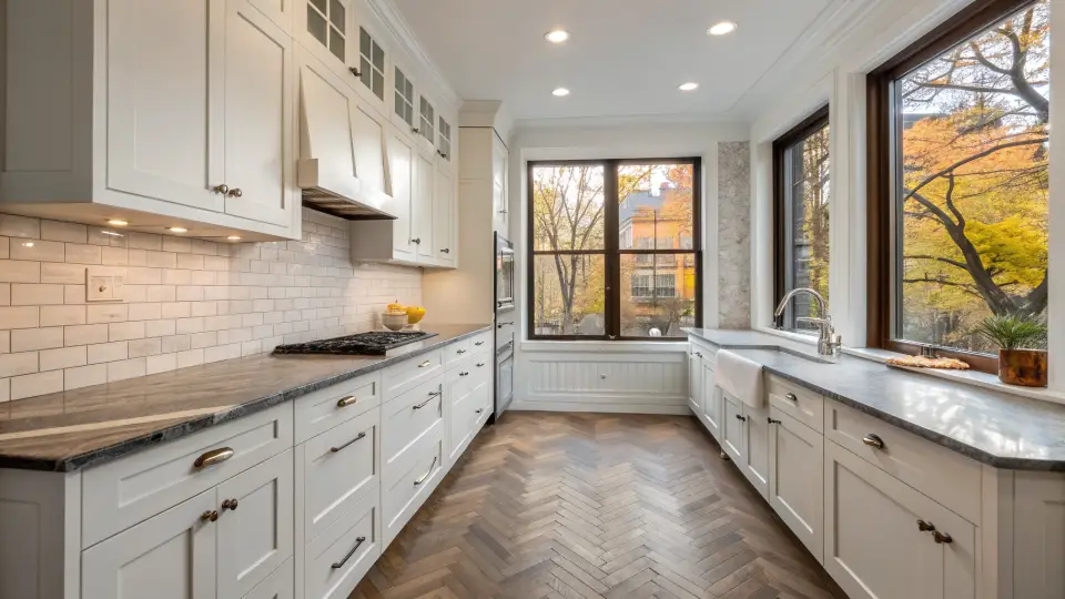Illustration of a kitchen remodeling project