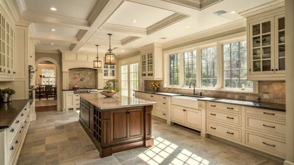 Illustration of a kitchen remodeling project