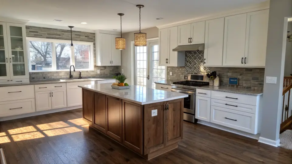 Illustration of a kitchen remodeling project