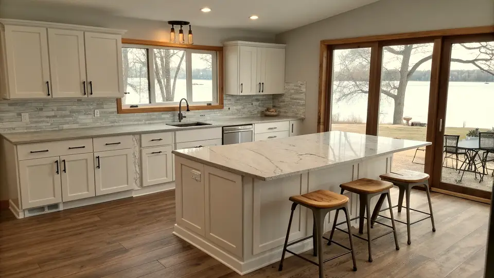 Illustration of a kitchen remodeling project