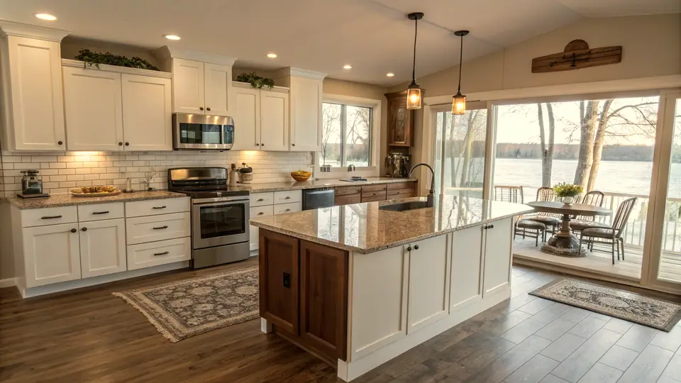Illustration of a kitchen remodeling project
