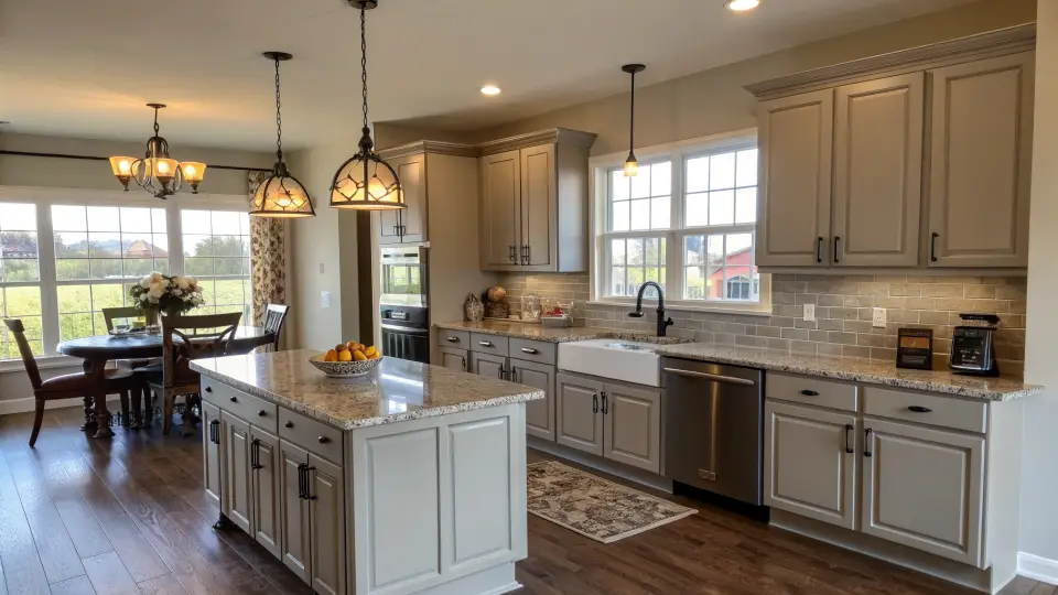Illustration of a kitchen remodeling project