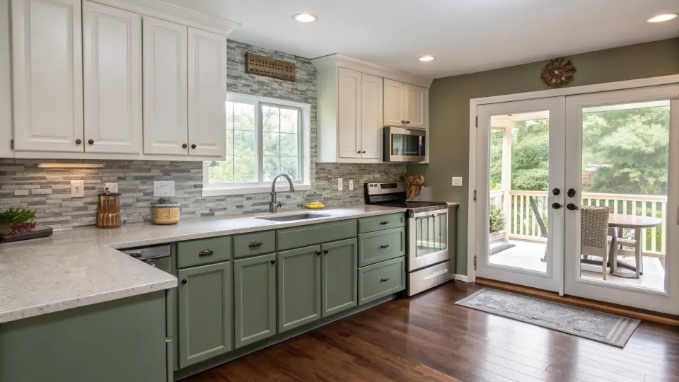Illustration of a kitchen remodeling project