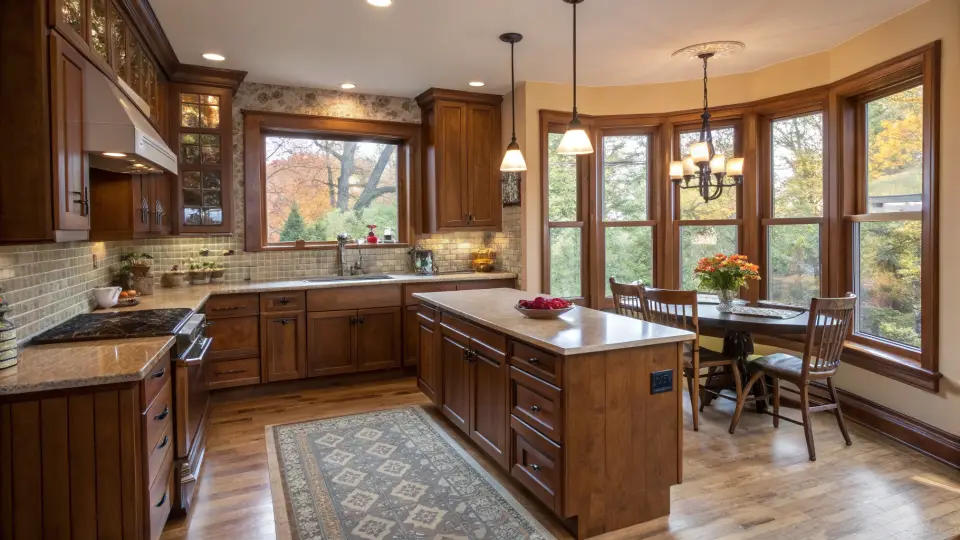 Illustration of a kitchen remodeling project