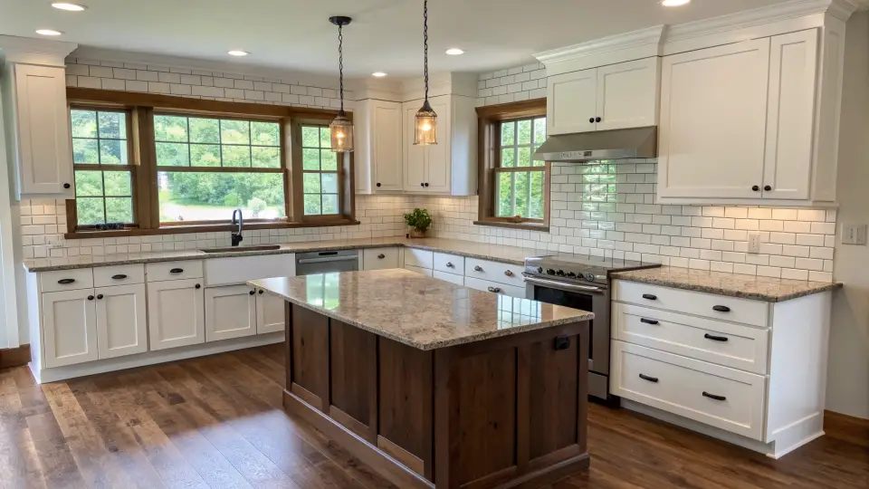 Illustration of a kitchen remodeling project