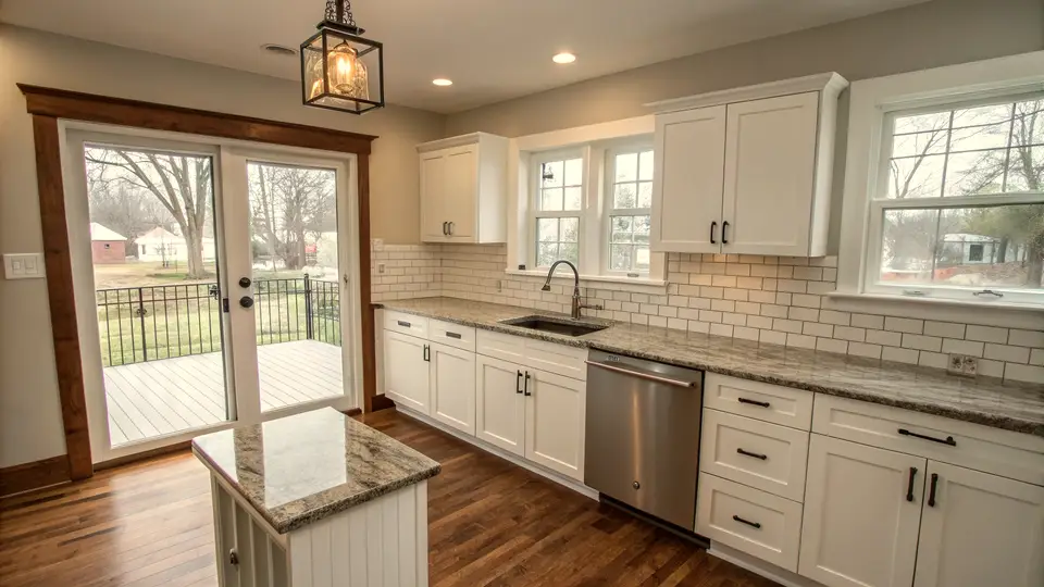 Illustration of a kitchen remodeling project