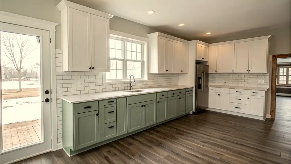 Illustration of a kitchen remodeling project