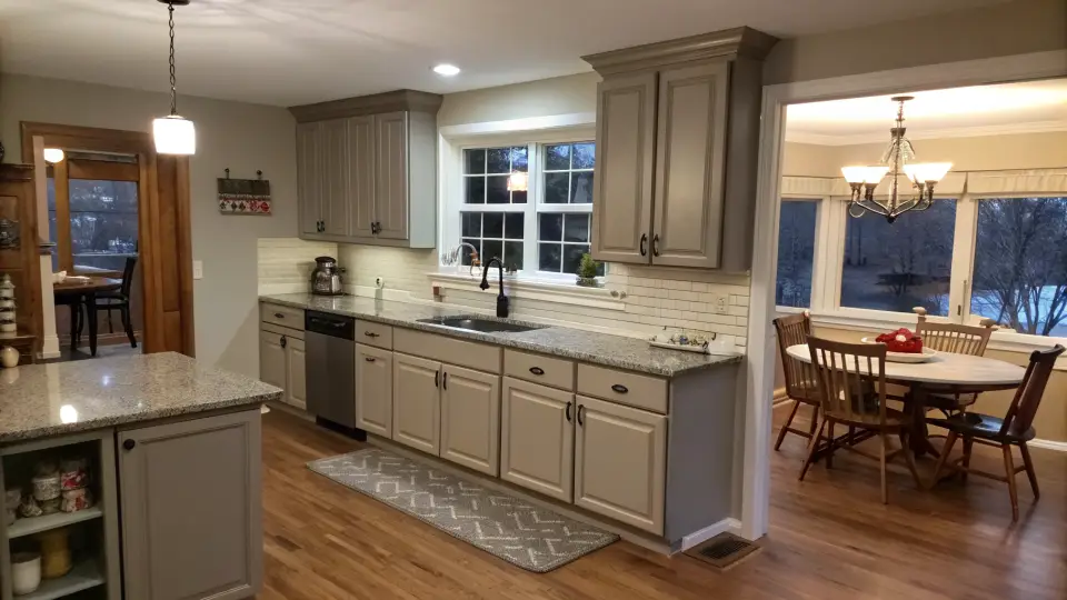Illustration of a kitchen remodeling project