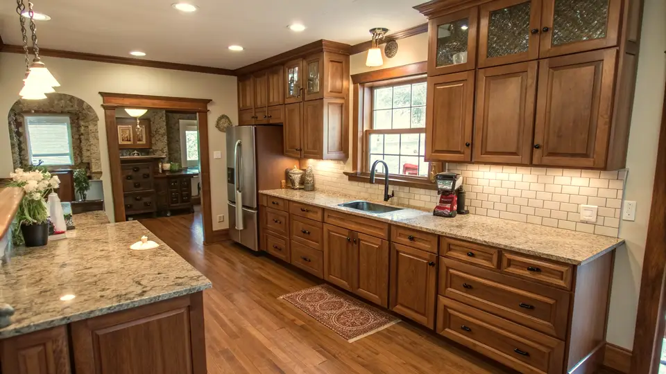 Illustration of a kitchen remodeling project