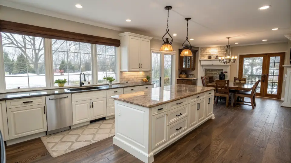 Illustration of a kitchen remodeling project