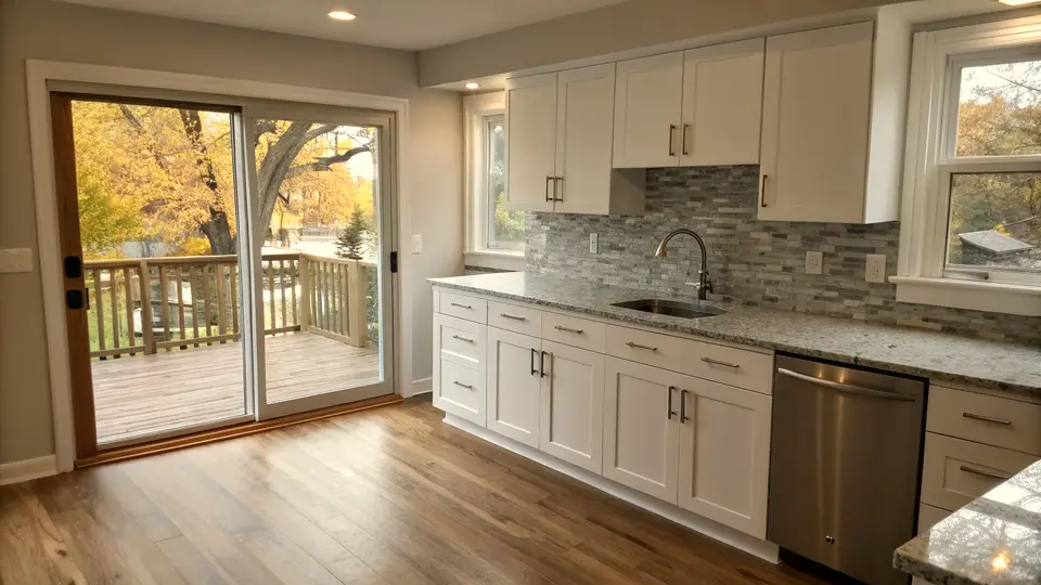 Illustration of a kitchen remodeling project